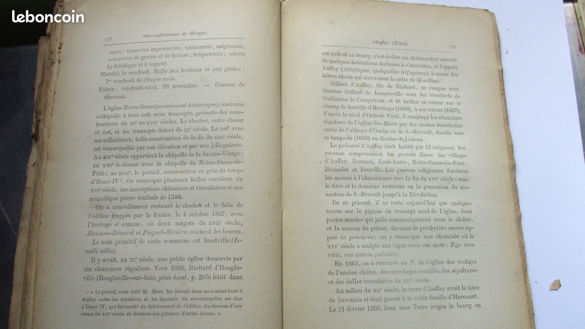 Géographie Seine Inférieure,abbé Bunel,arrondissement de Dieppe,1877 (image 4)