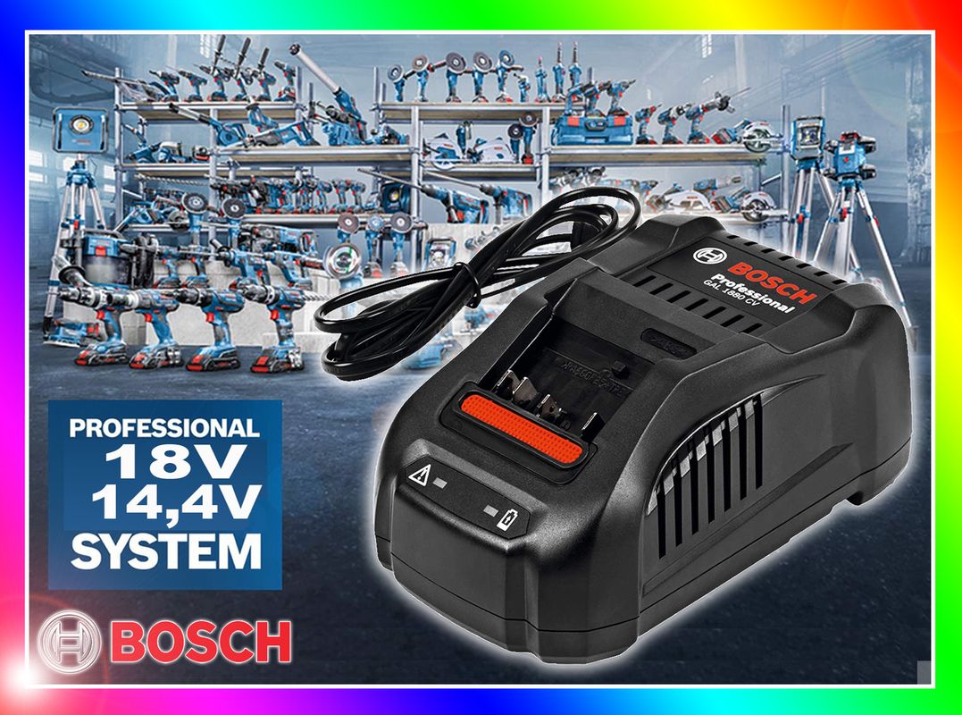 Bosch Chargeur GBA 18 V M-B, Bleu, 2.0 Ah : : Bricolage