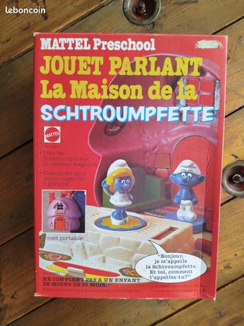 Jouet Vintage Mattel 'Le Village Des Schtroumpfs' Parlant Complet - 1982