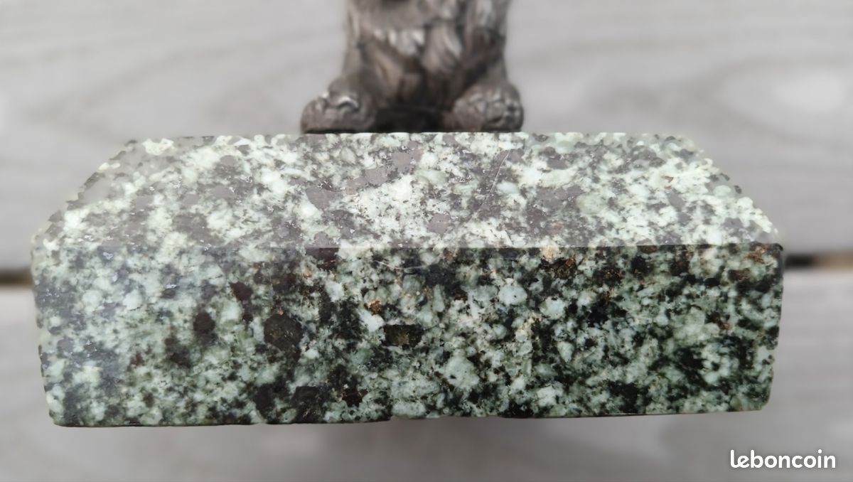 Lion de Belfort sur marbre vert 13cm x 10cm (image 13)