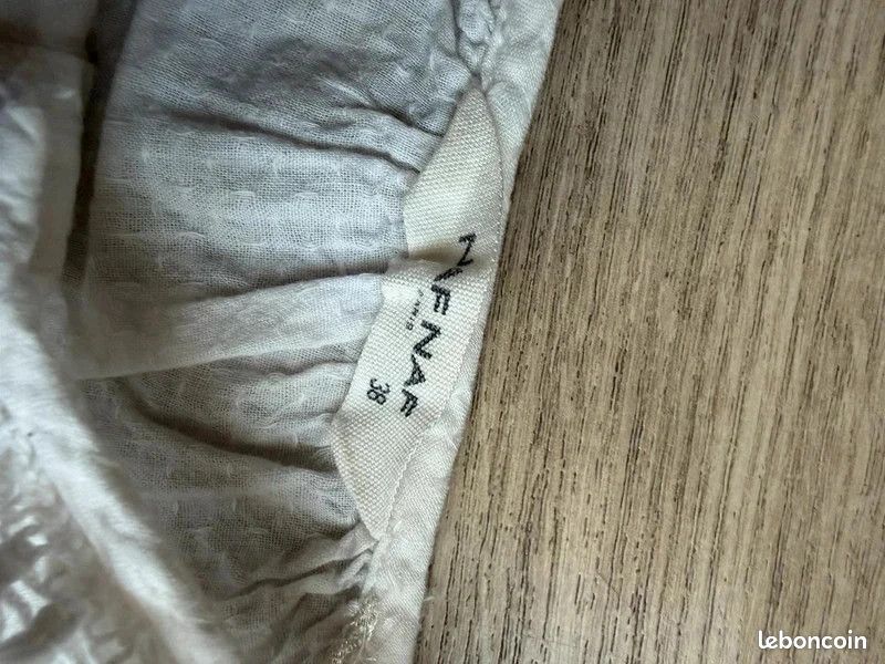 Débardeur blanc à nouer Naf Naf – Taille 38 (image 3)