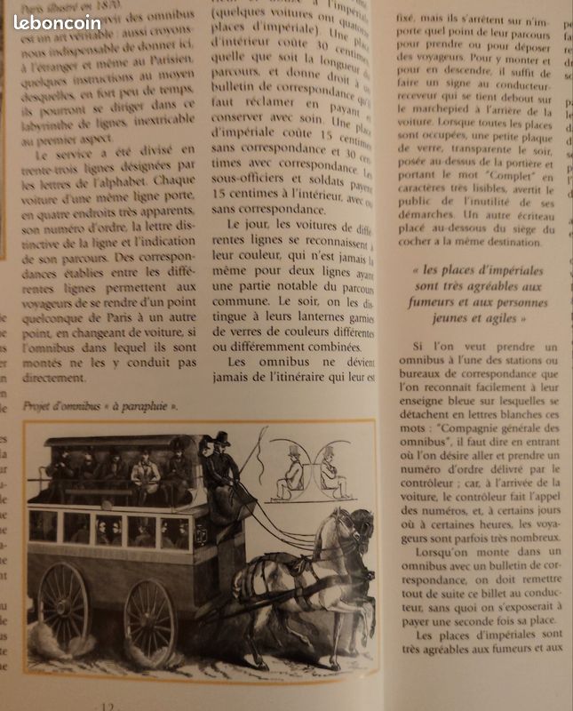 Livre "PARIS AU TEMPS DES FIACRES" (image 5)