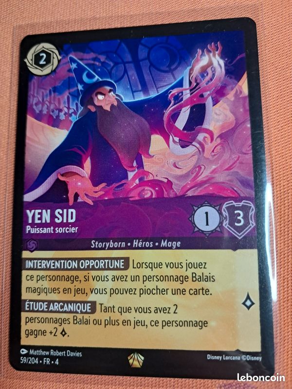 Carte Lorcana Disney : Yen sid , puissant sorcier - Collection