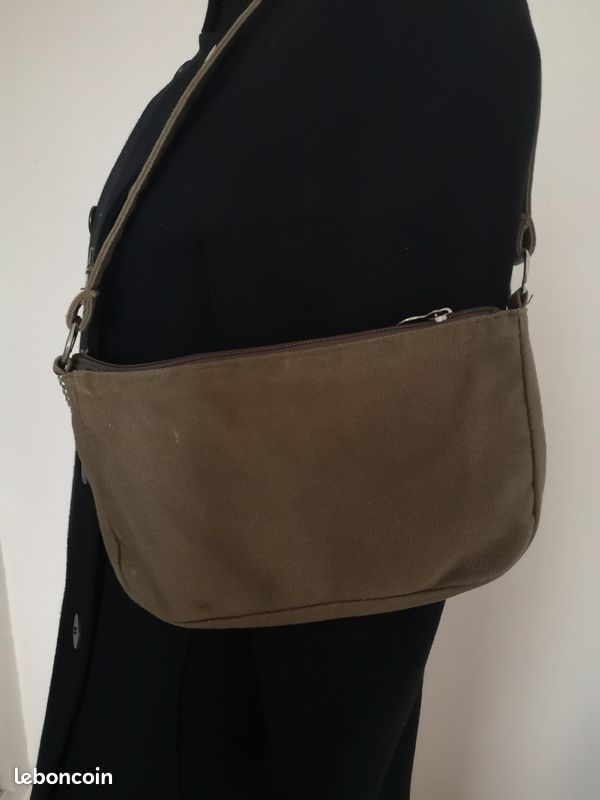 Sac à Bandoulière coton kaki état neuf (image 4)