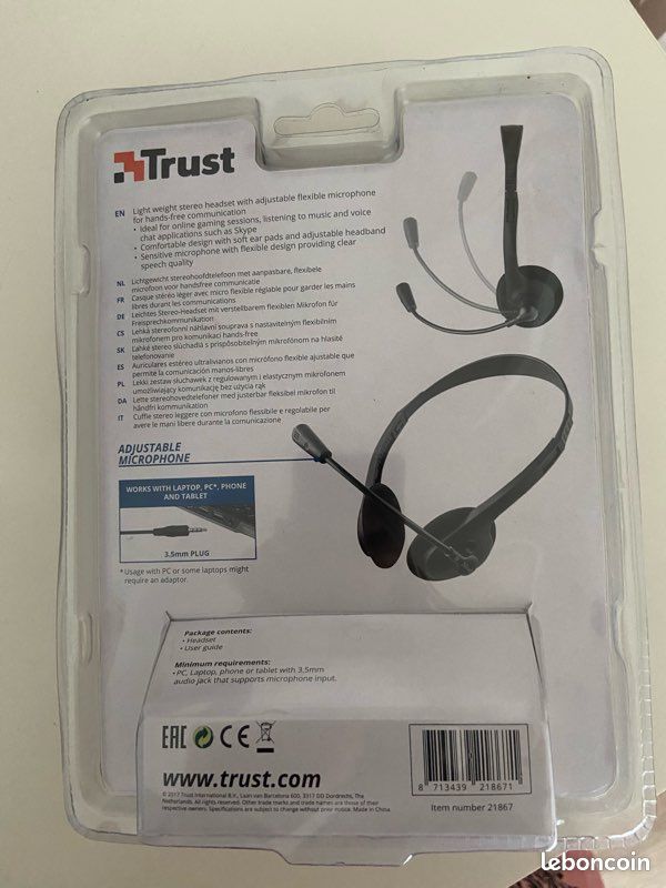 Newaner Cuffie Per PC, Con USB Da 3,5 Mm E Microfono Flessibile, Per Un - Foto 2