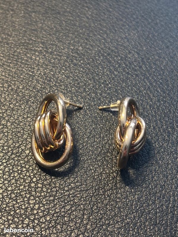 Paire De Boucles D'oreilles Anciennes - Modèle (96-25) - Occasion Sans Marque