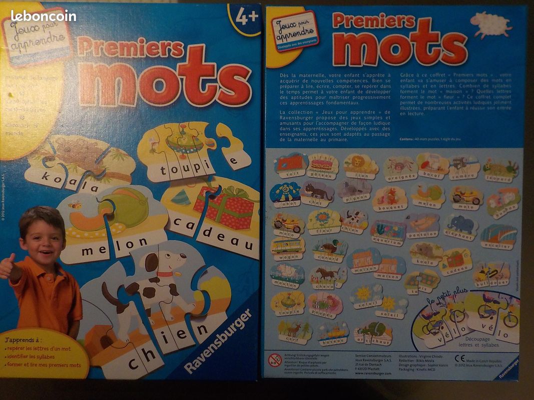 Jeu de lettres - Premiers mots - 4ans (image 1)