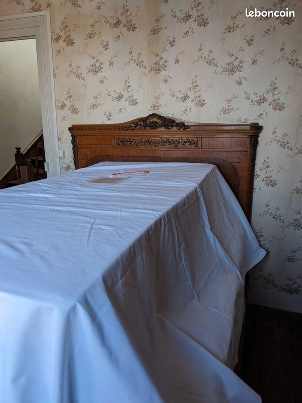 Meubles d'antiquaire : Grande et belle armoire+ Lit en marqueterie (image 5)