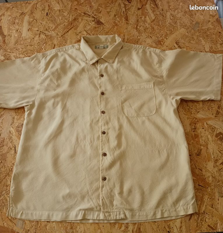 Chemise Vintage manches courtes Tommy Bahama, 100% soie (image 1)