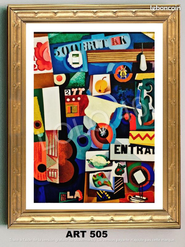 10 tableaux de Amadeo de SOUZA-CARDOSO de 1914 à 1917. Reproductions. Art abstrait collages scrapbooking. PACK N°1 (image 10)