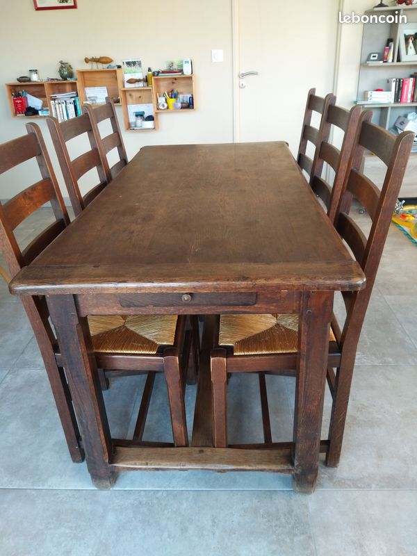 Table de ferme et chaise (image 2)
