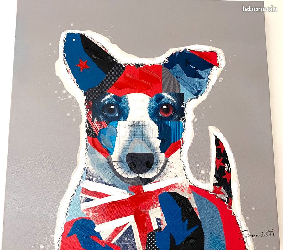 TABLEAU "Jack Russel" - Format 40 x 40 cm -1998 (image 1)