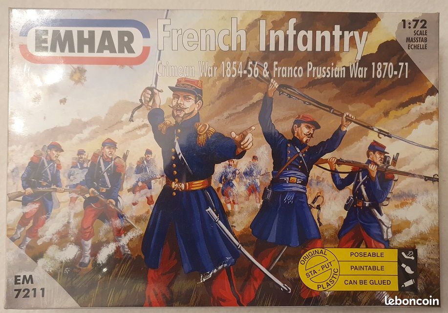 Figurine 1/72 EMHAR EM7211 French Infantry Crimean War and Franco-Prussian War (image 1)