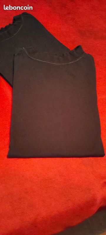 4 t-shirts noirs taille L (image 2)