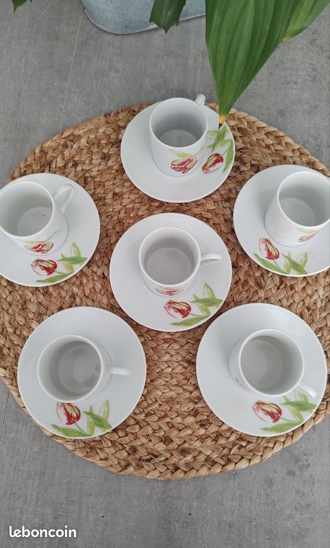 Tasse Thé Céramique Fleur Tasse Thé Tulipe En Céramique 300ml Avec Soucoupe - Forme Irrégulière Et Design Floral - Lave-vaisselle Safe Tasse Fleur Séchée