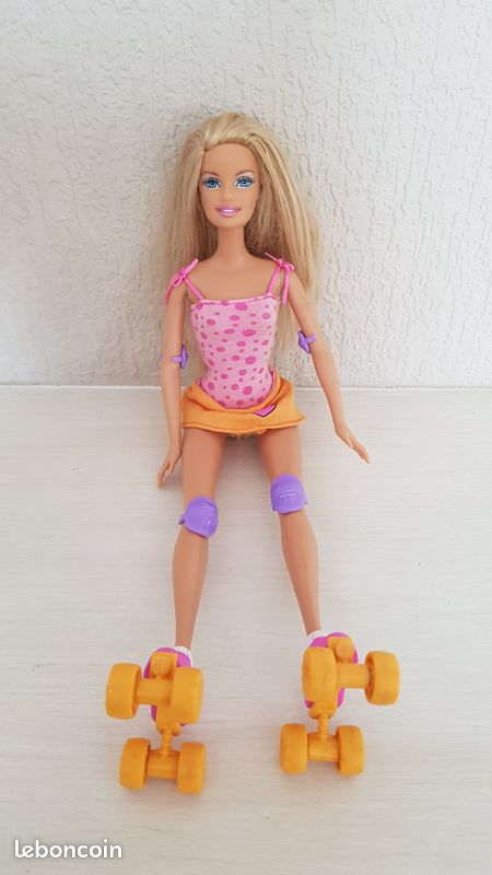 Scooter Vintage Barbie 1999 - Rose/Orange/Blanc + Casque - Mattel - Bon État