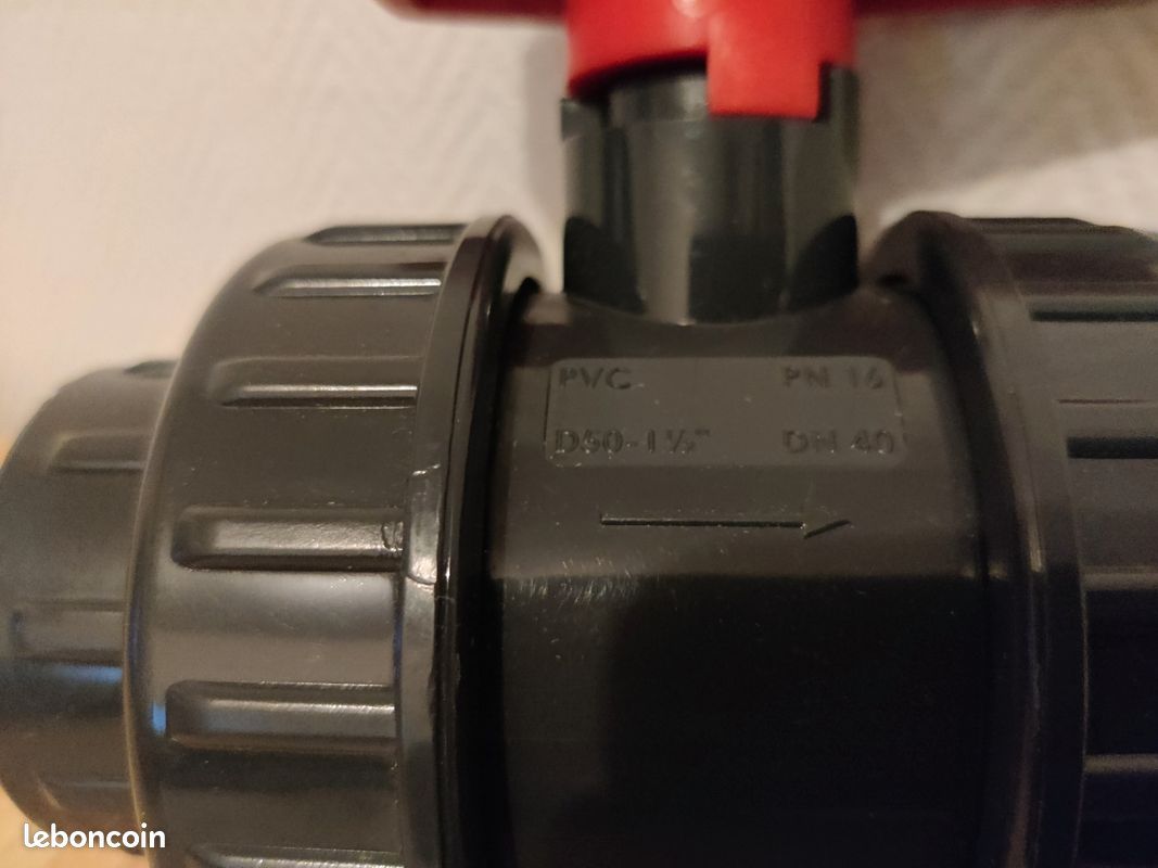 Vanne PVC pro DN50/DN40 PN16 – Neuf – 1 à 3 pièces dispo prix dégressif (image 2)