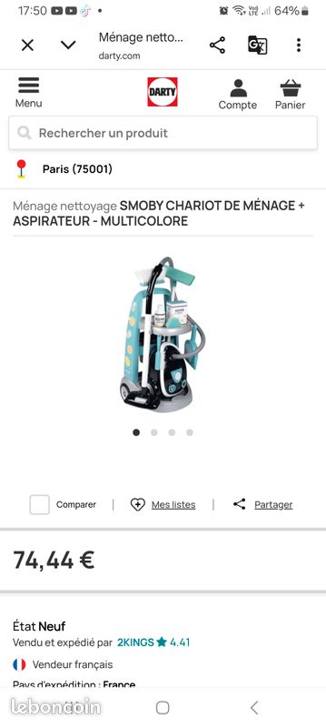 Snouby chariot de ménage (image 1)