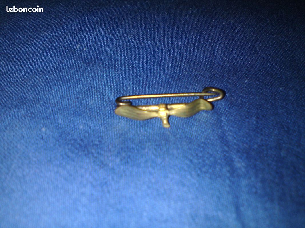 Broche ancienne 2 petites feuilles allongées: peut servir d'attache pour un col jabot (image 6)