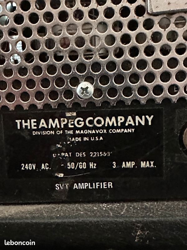 Ampeg SVT Curved Line 300 W + Baffle Ampeg 8x 10"– Made in USA (Magnavox) 1971 (image 6)