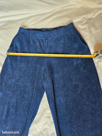 Pantalon bleu foncé taille élastique Lands End taille 44 (L) - Vêtements