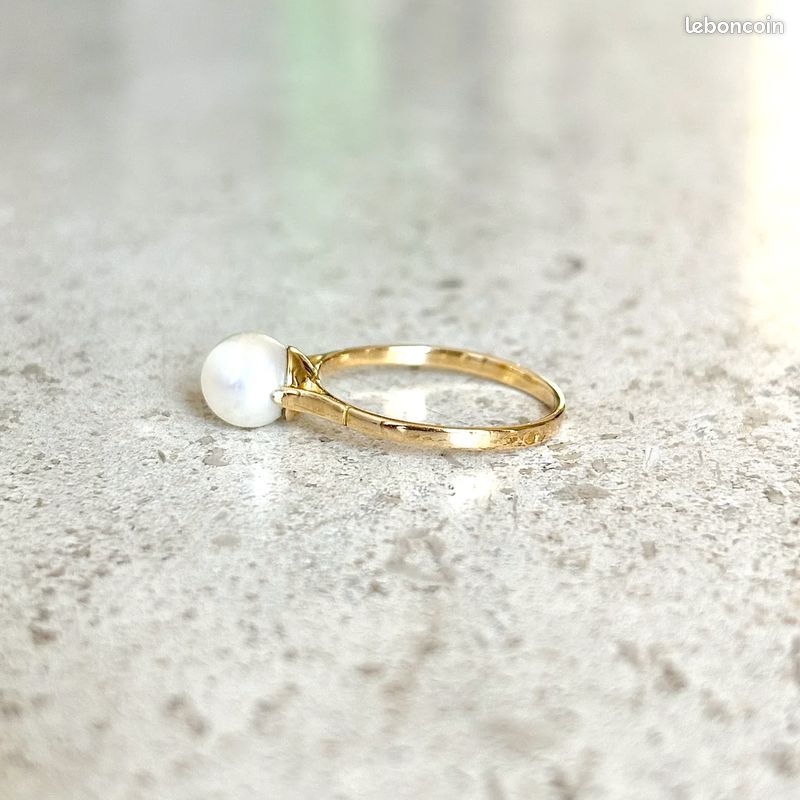 Bague Perle - Or Jaune 750 (image 4)