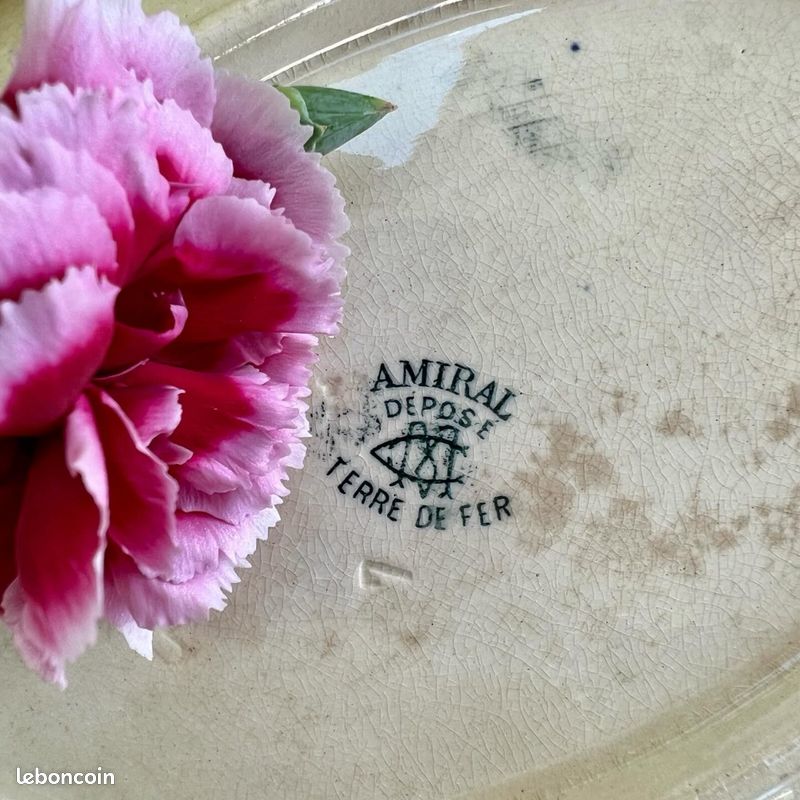 Paire de magnifiques raviers / petits plats anciens - Amiral (image 8)