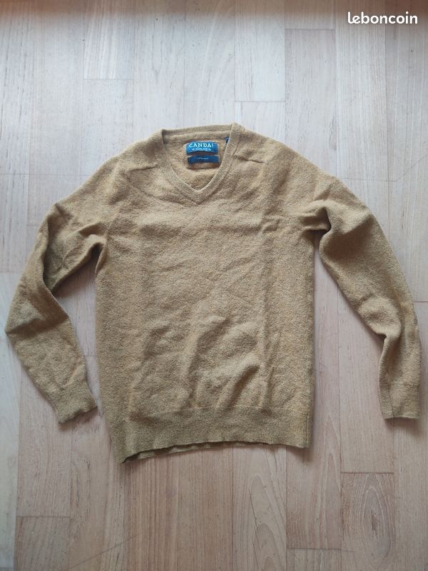 Pull Manches Longues - Moutarde - Laine - Taille XS - Canda (image 1)