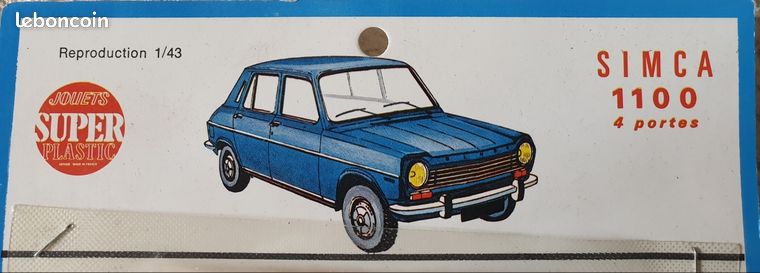 Miniature Simca 1100 LS - 1/43 - Bleu Métallisé - État Neuf en Boîte - Collection