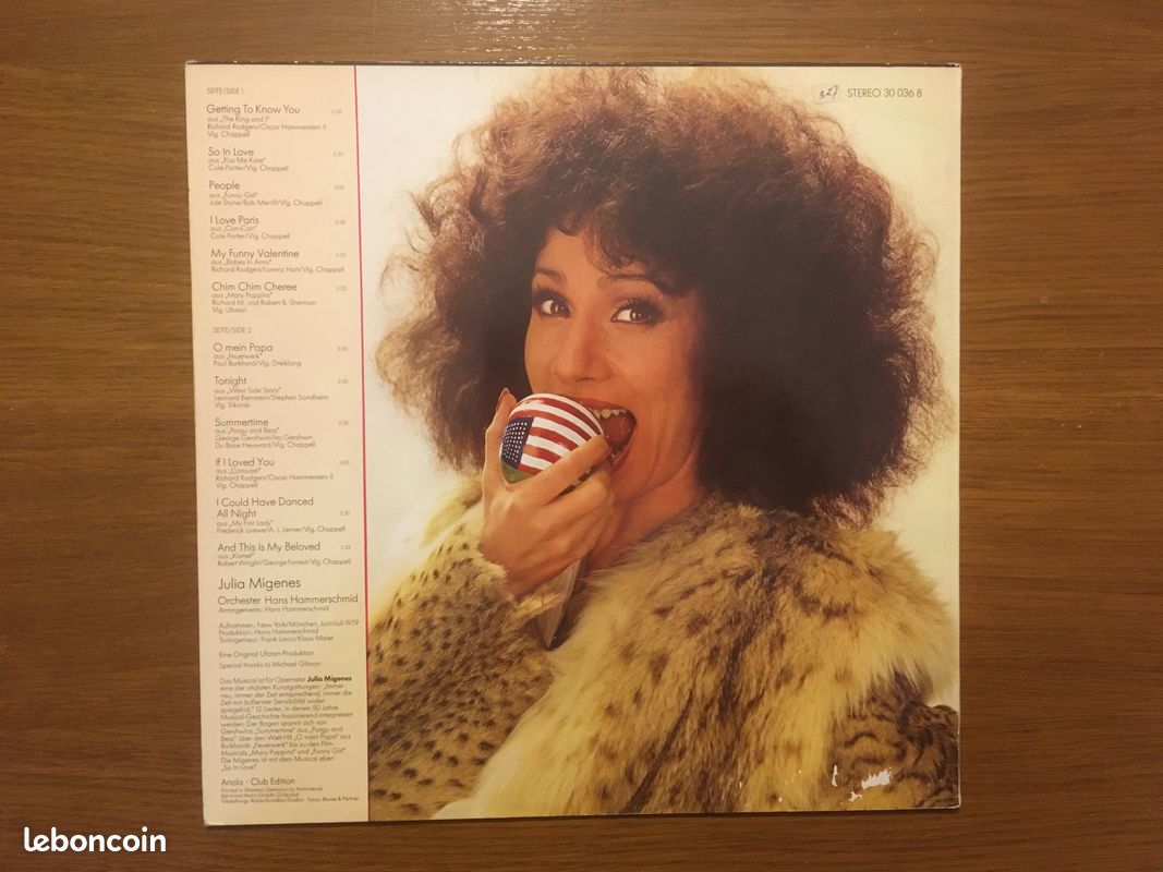 Vinyle 33T JULIA MIGENES (image 2)