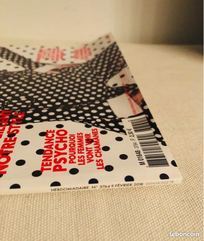 Revue mode beauté féminine Elle magazine pois noir et blanc dalmatien (image 4)