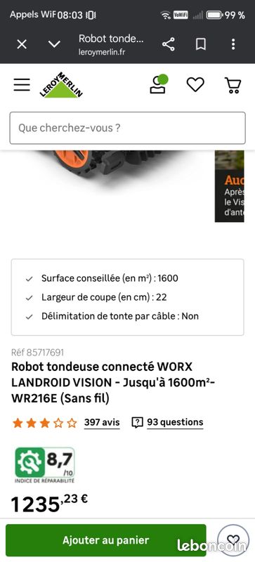 Tondeuse robot worx landroid vision (image 4)