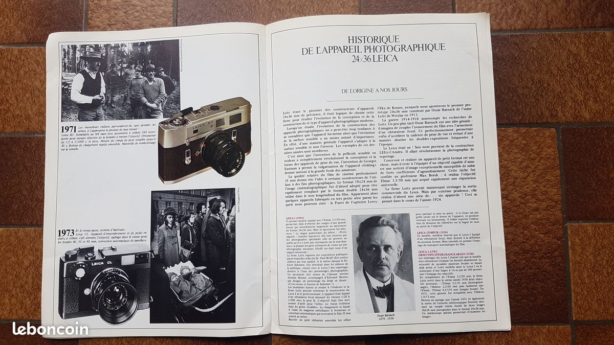 Brochure promotionnelle originale pour appareil photo Leica