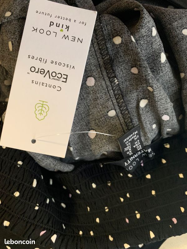Pantalon a pois et jambe large taille 40 (image 6)