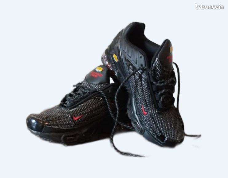 Sneakers Nike Tn Cuir Noir Tn Cuir Noir Homme Nike Air Max TN Noir