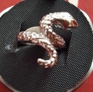 Bague Serpent Plaquée Or - Taille 57 - Occasion En Belle Qualité - Bijou Fantaisie Style Vintage