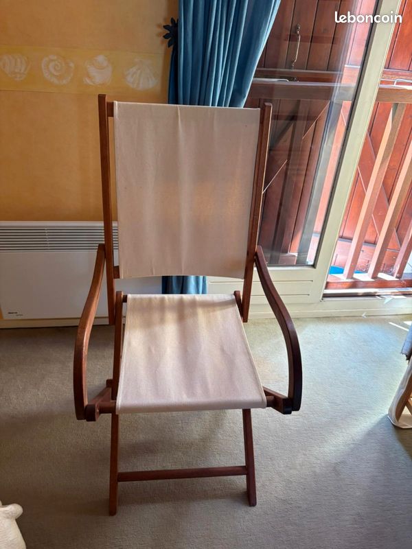 Fauteuil Toile et Bois (image 1)