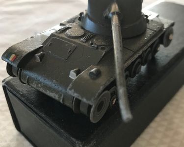 Dinky Toys – Char Canon Automoteur AMX 155 – Militaria, Chenilles Caoutchouc Gris