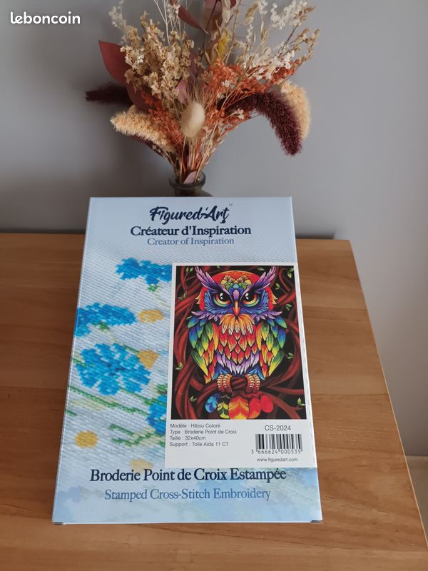 Abillyn Kit De Broderie Au Point De Croix Motif Chouette Estampillé