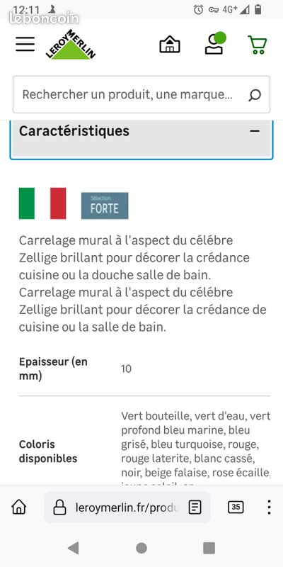 2 cartons carreaux zellie vert profond, mural (image 5)