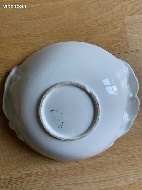 Plat porcelaine barbotine (image 4)
