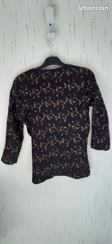 Top manches longues col v taille 42 (image 4)
