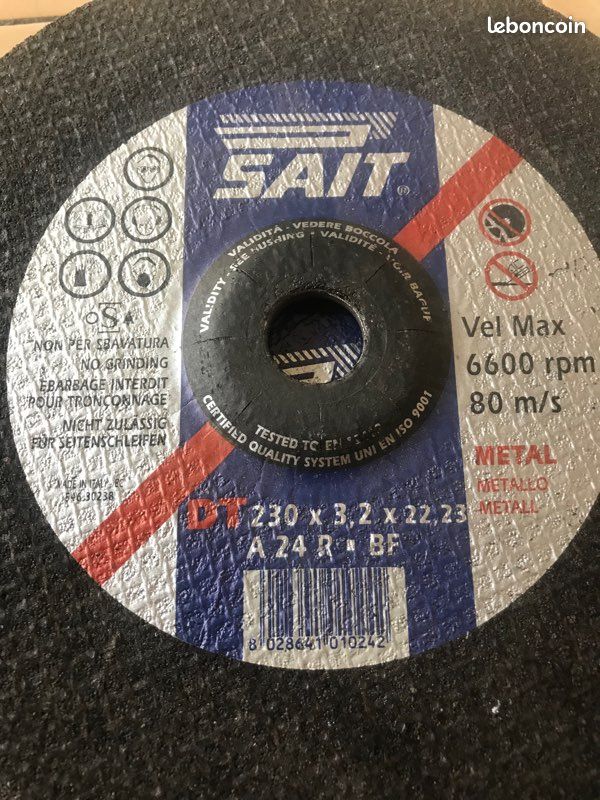 Quatre euros le lot de deux disques à métaux (image 2)