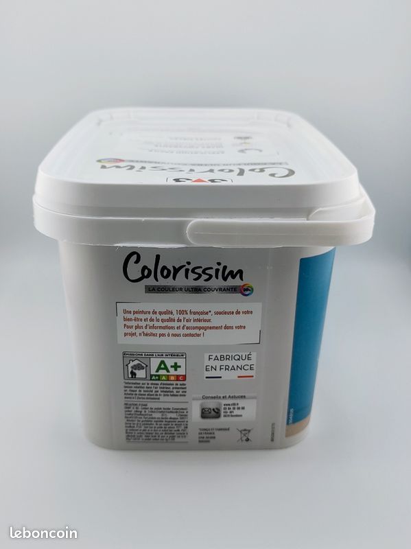 Peinture 3V3 COLORISSIM Multi-supports, couleur BLEU ACAPULCO MAT 2,5L (image 6)