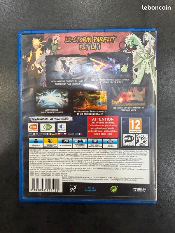 Jeu Naruto Shippuden: Ultimate Ninja Storm 4 Xbox One - Bandai Namco, Bon état, EAN 3391891983600