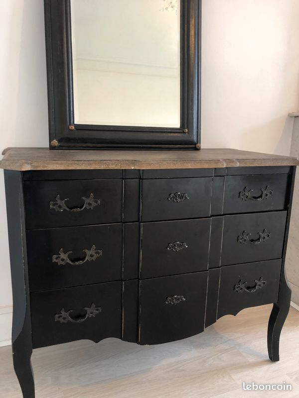 Commode et miroir Blanc d’ivoire (image 2)