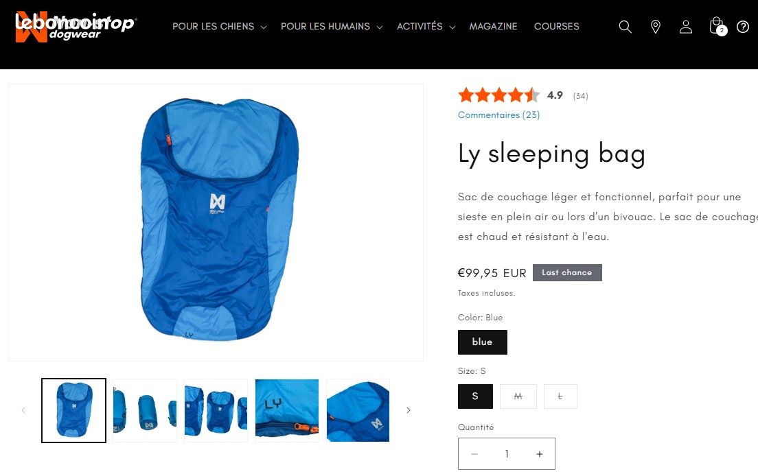 Sac de couchage chien Non-stop Dogwear (image 1)