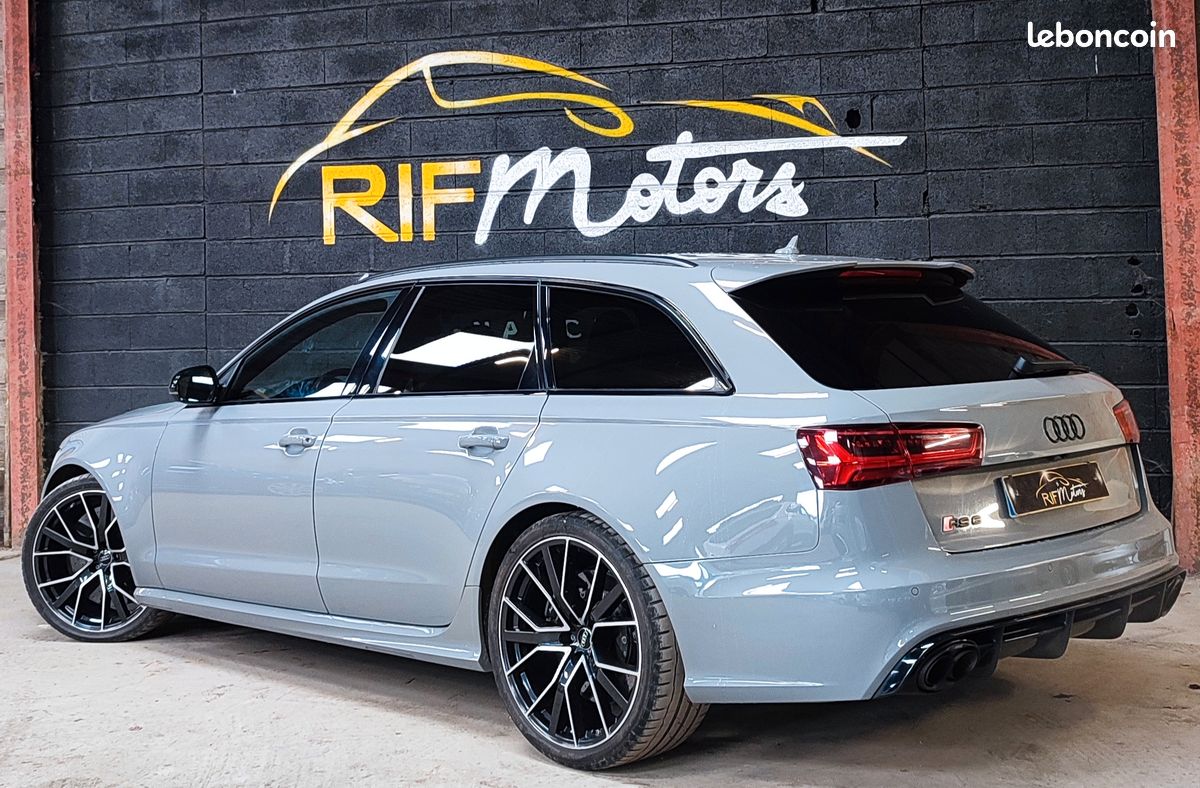 AUDI RS6 C7 4.0L V8 TFSi 605 ch QUATTRO EDITION PERFORMANCE - 2nd MAIN DE 2017 - GRIS NARDO - ADMISSION EVENTURI - PREPARATION MTM - LIGNE AKRAPOVIC - FREINS CERAMIQUE - ENTRETIEN FULL SERVICE (image 5)