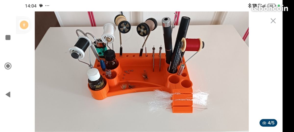 Support De Montage De Mouches - Organisateur D'outils De Pêche - Base Antidérapante - Compact