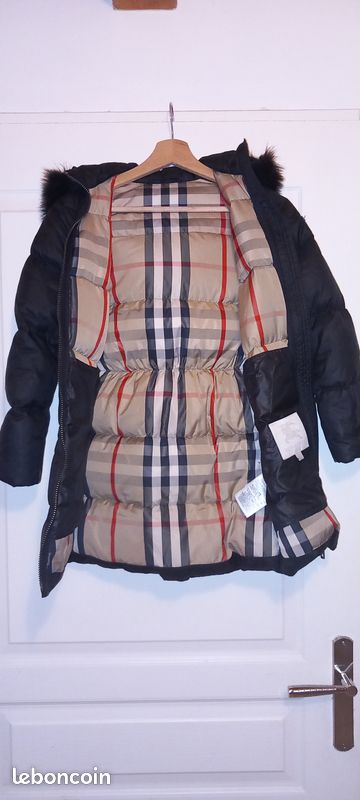 Doudoune longue fille avec capuche burberry Vêtements